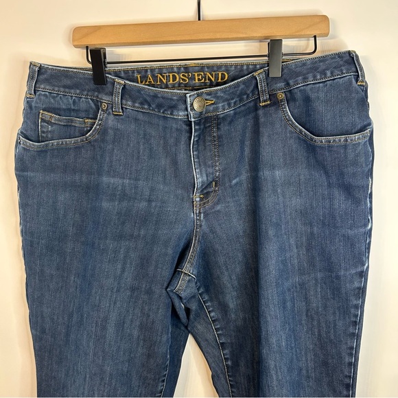 Lands’ End Fit 2 Denim Jeans, Size 18W, Mid-Rise, Straight Leg, Plus Size Womens - Picture 2 of 8